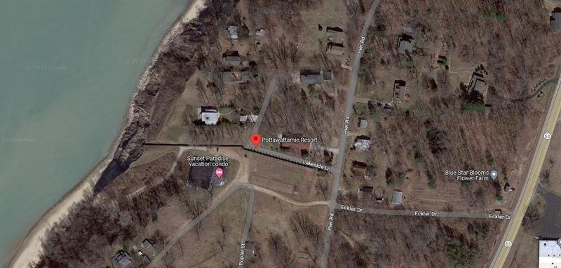 Pottawattamie Resort Motel - Aerial Photo Map (newer photo)